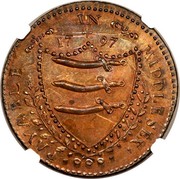 UK Penny Middlesex Swan Token 1797  PAYABLE IN MIDDLESEX 1797 coin reverse