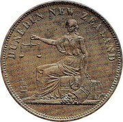 New Zealand Penny Perkins & Co. - Dunedin (1860-1866) KM# Tn58 DUNEDIN NEW ZEALAND coin reverse New Zealand Penny Perkins & Co. - Dunedin (1860-1866) KM# Tn58 DUNEDIN NEW ZEALAND coin reverse