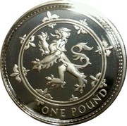 UK Pound Scottish Arms 1994 Proof KM# 967a ONE POUND coin reverse