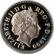 UK Pound Scottish Arms 1999 KM# 998 ELIZABETH∙II∙D∙G REG∙F∙D∙1999 IRB coin obverse