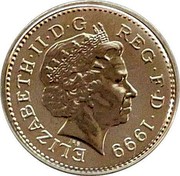 UK Pound Scottish Arms 1999 KM# 998a ELIZABETH∙II∙D∙G REG∙F∙D∙1999 IRB coin obverse