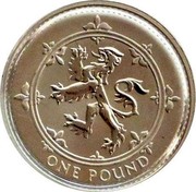 UK Pound Scottish Arms 1999 KM# 998a ONE POUND coin reverse