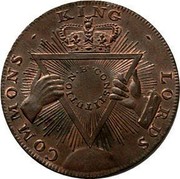 UK Sise Lane Halfpenny (Middlesex - London / Davidson's) COMMONS - KING - LORDS . BS . CONSTITUTION coin reverse UK Sise Lane Halfpenny (Middlesex - London / Davidson's) COMMONS - KING - LORDS . BS . CONSTITUTION coin reverse