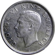 New Zealand Sixpence George VI 1939 KM# 8 GEORGE VI KING EMPEROR HP coin obverse New Zealand Sixpence George VI 1939 KM# 8 GEORGE VI KING EMPEROR HP coin obverse