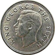 New Zealand Sixpence George VI 1951 KM# 16 KING GEORGE THE SIXTH HP coin obverse