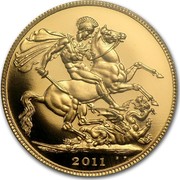 UK Sovereign Elizabeth 4th portrait 2011 Proof KM# 1002.1 2014 B.P. coin reverse UK Sovereign Elizabeth 4th portrait 2011 Proof KM# 1002.1 2014 B.P. coin reverse