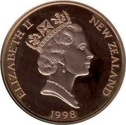 New Zealand Ten Dollars Century of Motoring 1998 (v) KM# 114 ELIZABETH II NEW ZEALAND 1998 RDM coin obverse New Zealand Ten Dollars Century of Motoring 1998 (v) KM# 114 ELIZABETH II NEW ZEALAND 1998 RDM coin obverse