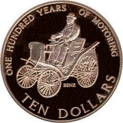 New Zealand Ten Dollars Century of Motoring 1998 (v) KM# 114 ONE HUNDRED YEARS OF MOTORING BENZ TEN DOLLARS coin reverse New Zealand Ten Dollars Century of Motoring 1998 (v) KM# 114 ONE HUNDRED YEARS OF MOTORING BENZ TEN DOLLARS coin reverse