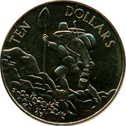 New Zealand Ten Dollars Gabriel's Gully 1997 (l) KM# 104 TEN DOLLARS coin reverse New Zealand Ten Dollars Gabriel's Gully 1997 (l) KM# 104 TEN DOLLARS coin reverse