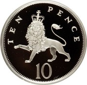 UK Ten Pence Elizabeth II (3rd portrait) 1992 Proof KM# 938a TEN PENCE 10 coin reverse UK Ten Pence Elizabeth II (3rd portrait) 1992 Proof KM# 938a TEN PENCE 10 coin reverse