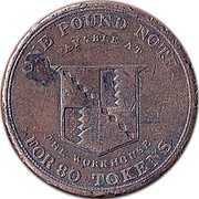 UK Three Pence Birmingham - Payable At The Workhouse 1813 ONE POUND NOTE FOR 80 TOKENS PAYABLE AT THE WORKHOUSE coin reverse UK Three Pence Birmingham - Payable At The Workhouse 1813 ONE POUND NOTE FOR 80 TOKENS PAYABLE AT THE WORKHOUSE coin reverse