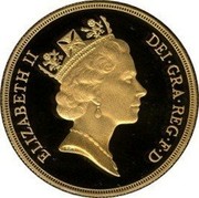 UK Two Pounds Bank of England - Britiannia 1994 KM# 1012 ELIZABETH II DEI∙GRA∙REG∙F∙D RDM coin obverse