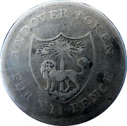 UK XII Pence Hampshire - Andover / Wakeford's 1811  ANDOVER TOKEN FOR XII PENCE coin obverse UK XII Pence Hampshire - Andover / Wakeford's 1811  ANDOVER TOKEN FOR XII PENCE coin obverse