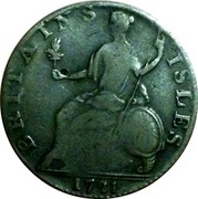 UK 1/2 Penny George Ruled - Britains Isles 1721 Definitely minted after 1721 hence "ruled" BRITAINS ISLES 1721 coin reverse UK 1/2 Penny George Ruled - Britains Isles 1721 Definitely minted after 1721 hence "ruled" BRITAINS ISLES 1721 coin reverse