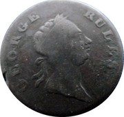 UK 1/2 Penny George Rules - Britains Isles 1756  GEORGE RULES coin obverse