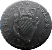 UK 1/2 Penny George Rules - Britains Isles 1756  BRITAIN'S ISLES 17 56 coin reverse