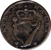 UK 1/2 Penny Georgivs Washington - North Wales ND (1792-1795)  * NORTH WALES * coin reverse UK 1/2 Penny Georgivs Washington - North Wales ND (1792-1795)  * NORTH WALES * coin reverse