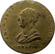 UK 1/2 Penny Middlesex - Political and Social series / Handel 1791  I KNOW THAT MY REDEEMER LIVETH G. F. HANDEL coin obverse UK 1/2 Penny Middlesex - Political and Social series / Handel 1791  I KNOW THAT MY REDEEMER LIVETH G. F. HANDEL coin obverse