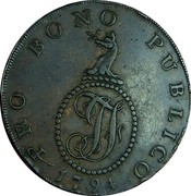 UK 1/2 Penny (Suffolk - Haverhill) PRO BONO PUBLICO 1794 coin reverse UK 1/2 Penny (Suffolk - Haverhill) PRO BONO PUBLICO 1794 coin reverse
