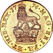 UK 1/3 Guinea George III Pattern 1776 KM# Pn55 MAG∙BRI∙FR∙ET∙HIB∙REX∙17 76∙ coin reverse UK 1/3 Guinea George III Pattern 1776 KM# Pn55 MAG∙BRI∙FR∙ET∙HIB∙REX∙17 76∙ coin reverse
