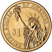 USA $1 George Washington 2007 D KM# 401 UNITED STATES OF AMERICA $1 coin reverse USA $1 George Washington 2007 D KM# 401 UNITED STATES OF AMERICA $1 coin reverse