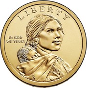 USA $1 Lewis and Clark Expedition 2014 D KM# 575 LIBERTY IN GOD WE TRUST coin obverse USA $1 Lewis and Clark Expedition 2014 D KM# 575 LIBERTY IN GOD WE TRUST coin obverse