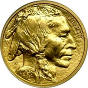 USA $10 Buffalo 2008 W KM# 412 LIBERTY W 2008 coin obverse USA $10 Buffalo 2008 W KM# 412 LIBERTY W 2008 coin obverse