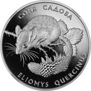 Ukraine 10 Hryven Garden Dormouse 1999 Proof KM# 89 СОНЯ САДОВА ELIOMYS QUERCINUS coin reverse Ukraine 10 Hryven Garden Dormouse 1999 Proof KM# 89 СОНЯ САДОВА ELIOMYS QUERCINUS coin reverse