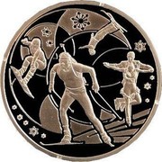 Ukraine 10 Hryven XXII Olympic Winter Games 2014 Proof KM# 710 - coin reverse Ukraine 10 Hryven XXII Olympic Winter Games 2014 Proof KM# 710 - coin reverse