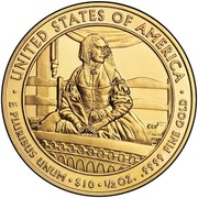 USA $10 Jane Pierce 2010 W KM# 482 ∙ UNITED STATES OF AMERICA ∙ E PLURIBUS UNUM ∙ $10 ∙ 1/2 1/2 OZ. .9999 FINE GOLD coin reverse USA $10 Jane Pierce 2010 W KM# 482 ∙ UNITED STATES OF AMERICA ∙ E PLURIBUS UNUM ∙ $10 ∙ 1/2 1/2 OZ. .9999 FINE GOLD coin reverse