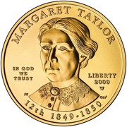 USA $10 Margaret Taylor 2009 W KM# 465 MARGARET TAYLOR LIBERTY 2009 W 12th 1849 - 1850 IN GOD WE TRUST coin obverse USA $10 Margaret Taylor 2009 W KM# 465 MARGARET TAYLOR LIBERTY 2009 W 12th 1849 - 1850 IN GOD WE TRUST coin obverse