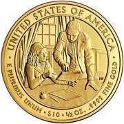 USA $10 Sarah Polk 2009 W KM# 459 ∙ UNITED STATES OF AMERICA ∙ E PLURIBUS UNUM ∙ $10 ∙ 1/2 OZ. .9999 FINE GOLD coin reverse USA $10 Sarah Polk 2009 W KM# 459 ∙ UNITED STATES OF AMERICA ∙ E PLURIBUS UNUM ∙ $10 ∙ 1/2 OZ. .9999 FINE GOLD coin reverse