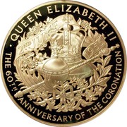 UK 1000 Pounds 60th Anniversary of Coronation 2013 Proof QUEEN ELIZABETH THE 60TH ANNIVERSARY OF THE CORONATION 2ND JUNE 1953 coin reverse