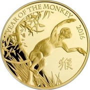 UK 1000 Pounds Year of the Monkey 2016 Proof YEAR OF THE MONKEY 2016 coin reverse