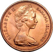 New Zealand 2 Cents Elizabeth II (2nd portrait) 1967 KM# 33 ELIZABETH II BAHAMA ISLANDS coin obverse New Zealand 2 Cents Elizabeth II (2nd portrait) 1967 KM# 33 ELIZABETH II BAHAMA ISLANDS coin obverse