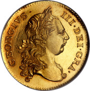 UK 2 Guineas George III Pattern 1773 KM# Pn51 GEORGIVS III DEI GRA coin obverse UK 2 Guineas George III Pattern 1773 KM# Pn51 GEORGIVS III DEI GRA coin obverse