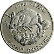 Ukraine 2 Hryvni Garden Dormouse 1999 KM# 83 СОНЯ САДОВА ELIOMYS QUERCINUS coin reverse Ukraine 2 Hryvni Garden Dormouse 1999 KM# 83 СОНЯ САДОВА ELIOMYS QUERCINUS coin reverse