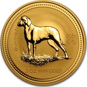 Australia 200 Dollars Lunar Dog (Series I) 2006 2006 2 OZ 9999 GOLD coin reverse Australia 200 Dollars Lunar Dog (Series I) 2006 2006 2 OZ 9999 GOLD coin reverse