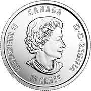 Canada 25 Cents 125th Anniversary of The Stanley Cup 2017 ELIZABETH II CANADA D ∙ G ∙ REGINA 25 CENTS SB coin obverse Canada 25 Cents 125th Anniversary of The Stanley Cup 2017 ELIZABETH II CANADA D ∙ G ∙ REGINA 25 CENTS SB coin obverse