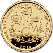 UK 25 Pounds Four Generations 2018 FOUR GENERATIONS OF THE ROYAL FAMILY 2018 coin reverse UK 25 Pounds Four Generations 2018 FOUR GENERATIONS OF THE ROYAL FAMILY 2018 coin reverse