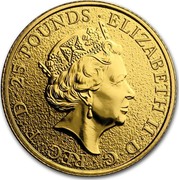 UK 25 Pounds Queen's Beasts The Griffin 2017 25 POUNDS ELIZABETH II D G REG F D J.C coin obverse