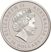 Australia 30 Dollars Australian Koala 2018 ELIZABETH II AUSTRALIA 30 DOLLARS IRB coin obverse Australia 30 Dollars Australian Koala 2018 ELIZABETH II AUSTRALIA 30 DOLLARS IRB coin obverse
