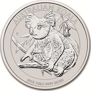 Australia 30 Dollars Australian Koala 2018 AUSTRALIAN KOALA 2018 1 KILO 9999 SILVER P NM coin reverse Australia 30 Dollars Australian Koala 2018 AUSTRALIAN KOALA 2018 1 KILO 9999 SILVER P NM coin reverse