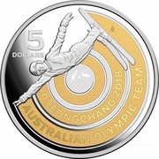 Australia 5 Dollars Australian Olympic Team - PyeongChang 2018 Proof 5 DOLLARS PYEONGCHANG 2018 AUSTRALIAN OLYMPIC TEAM coin reverse Australia 5 Dollars Australian Olympic Team - PyeongChang 2018 Proof 5 DOLLARS PYEONGCHANG 2018 AUSTRALIAN OLYMPIC TEAM coin reverse