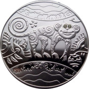 Ukraine 5 Hryven Lunar - Year of the Monkey 2016 Proof KM# 789 - coin reverse Ukraine 5 Hryven Lunar - Year of the Monkey 2016 Proof KM# 789 - coin reverse