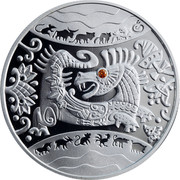 Ukraine 5 Hryven Oriental calendar The Year of the Dragon 2012 Proof KM# 645 - coin reverse Ukraine 5 Hryven Oriental calendar The Year of the Dragon 2012 Proof KM# 645 - coin reverse