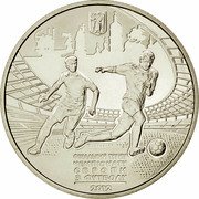 Ukraine 5 Hryven UEFA Euro 2012 Final Tournament Kyiv City 2011 KM# 648 ФІНАЛЬНИЙ ТУРНІР ЧЕМПІОНАТУ ЄВРОПИ З ФУТБОЛУ 2012 coin reverse Ukraine 5 Hryven UEFA Euro 2012 Final Tournament Kyiv City 2011 KM# 648 ФІНАЛЬНИЙ ТУРНІР ЧЕМПІОНАТУ ЄВРОПИ З ФУТБОЛУ 2012 coin reverse
