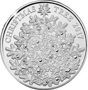 UK 5 Pounds The Christmas Tree 2017 BU CHRISTMAS TREE 2017 EE coin reverse