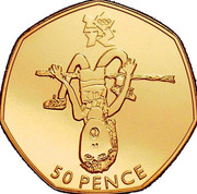 UK 50 Pence Athletics 2012 Proof KM# 1150b 50 PENCE coin reverse UK 50 Pence Athletics 2012 Proof KM# 1150b 50 PENCE coin reverse