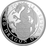 UK 500 Pounds Queen's Beast Dragon 2018 20 18 RED DRAGON OF WALES JC coin reverse UK 500 Pounds Queen's Beast Dragon 2018 20 18 RED DRAGON OF WALES JC coin reverse